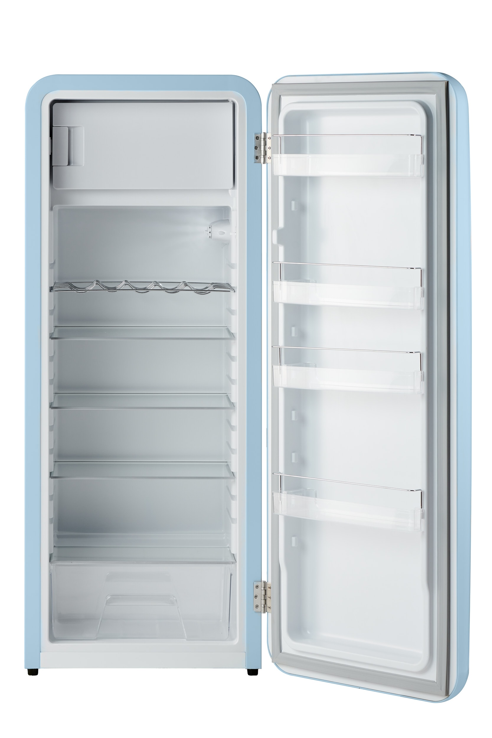 Galanz 3.1-cu ft retro dual door refrigerator 3.1-cu ft Standard-depth  Freestanding Mini Fridge Freezer Compartment (Bebop Blue) ENERGY STAR at