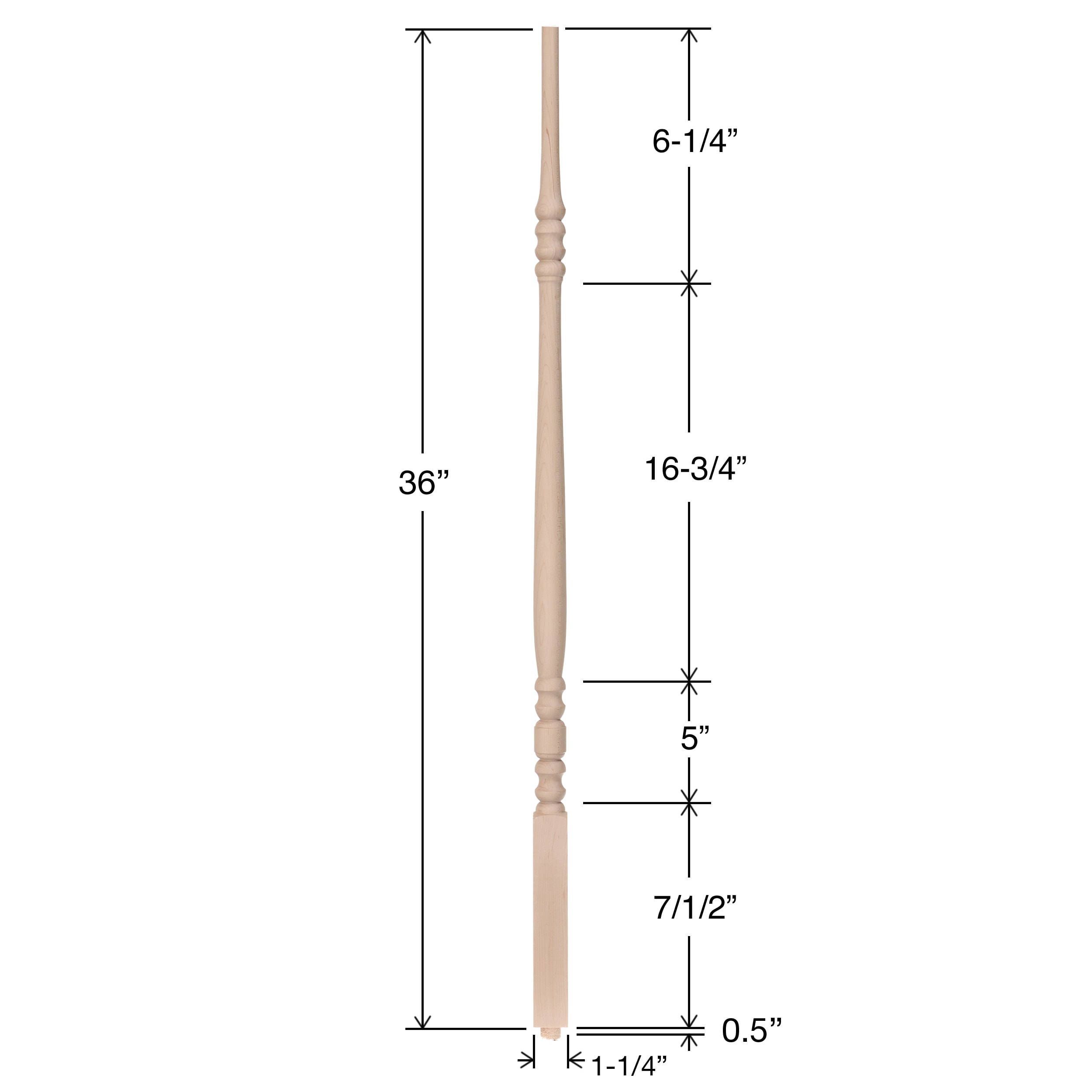 RELIABILT WG520036MAP Interior-Stairpart-Balusters - View #4