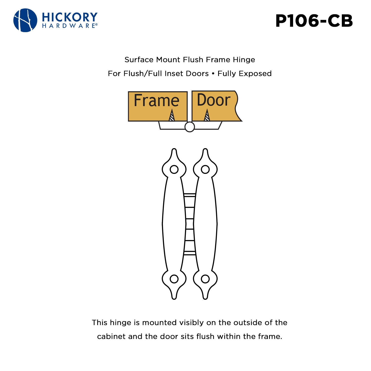Hickory Hardware P106-CB-25B Cabinet-Hinges - View #6