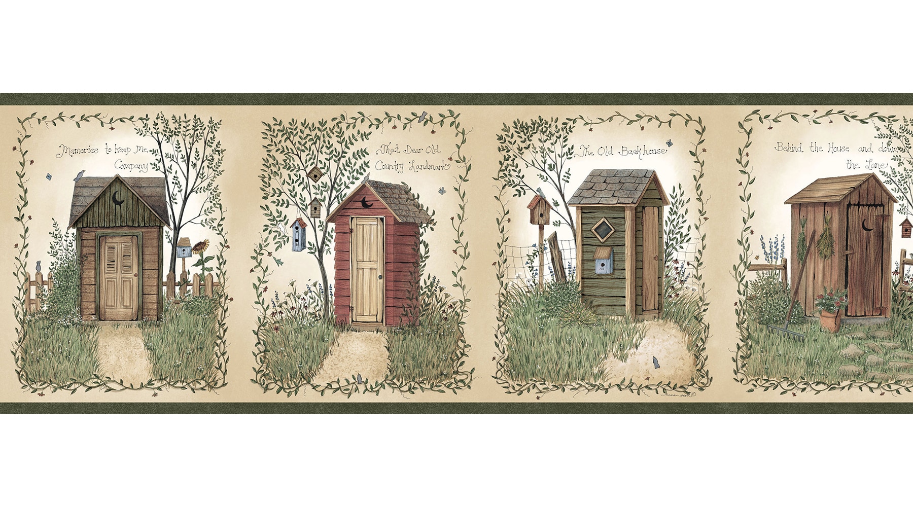 Chesapeake 3123-50321 6.8-Inches Neutral Prepasted Wallpaper Border
