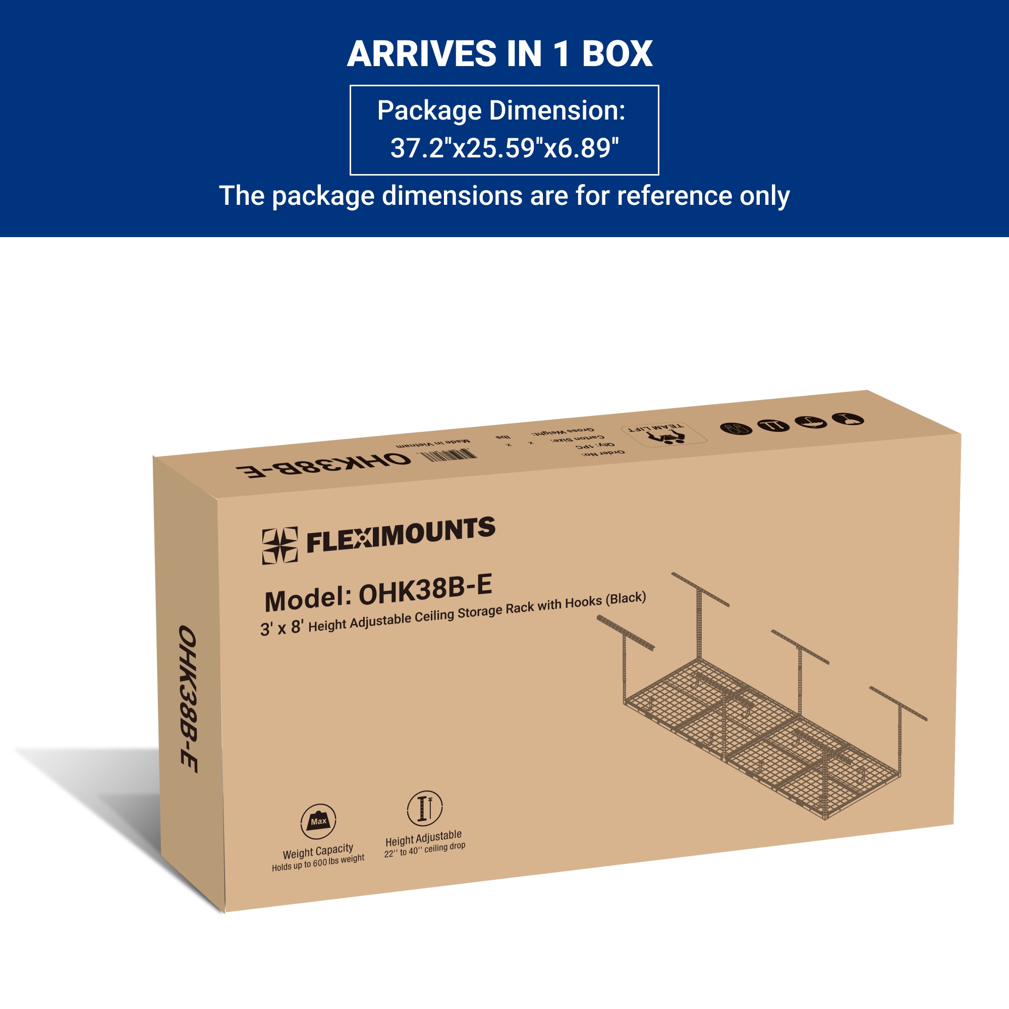 Fleximounts OHK38B-E Overhead-Garage-Storage - View #7