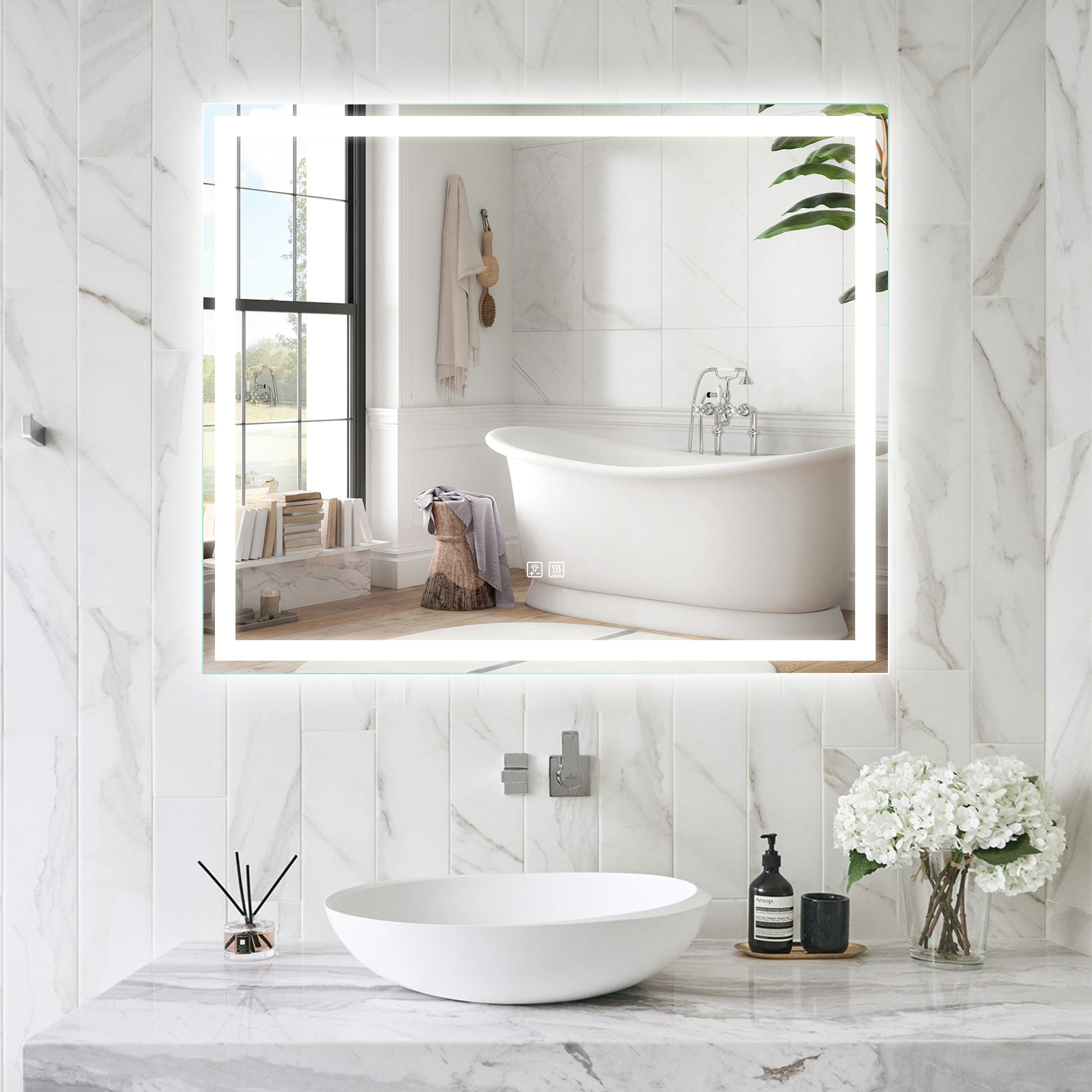 Lighted Bathroom Mirrors at
