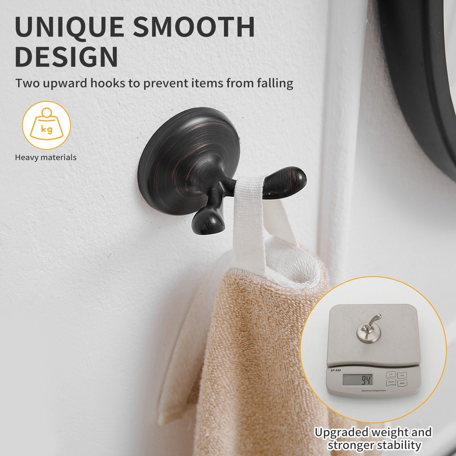 Oil-Rubbed Bronze 5-Piece Bathroom Hardware Set