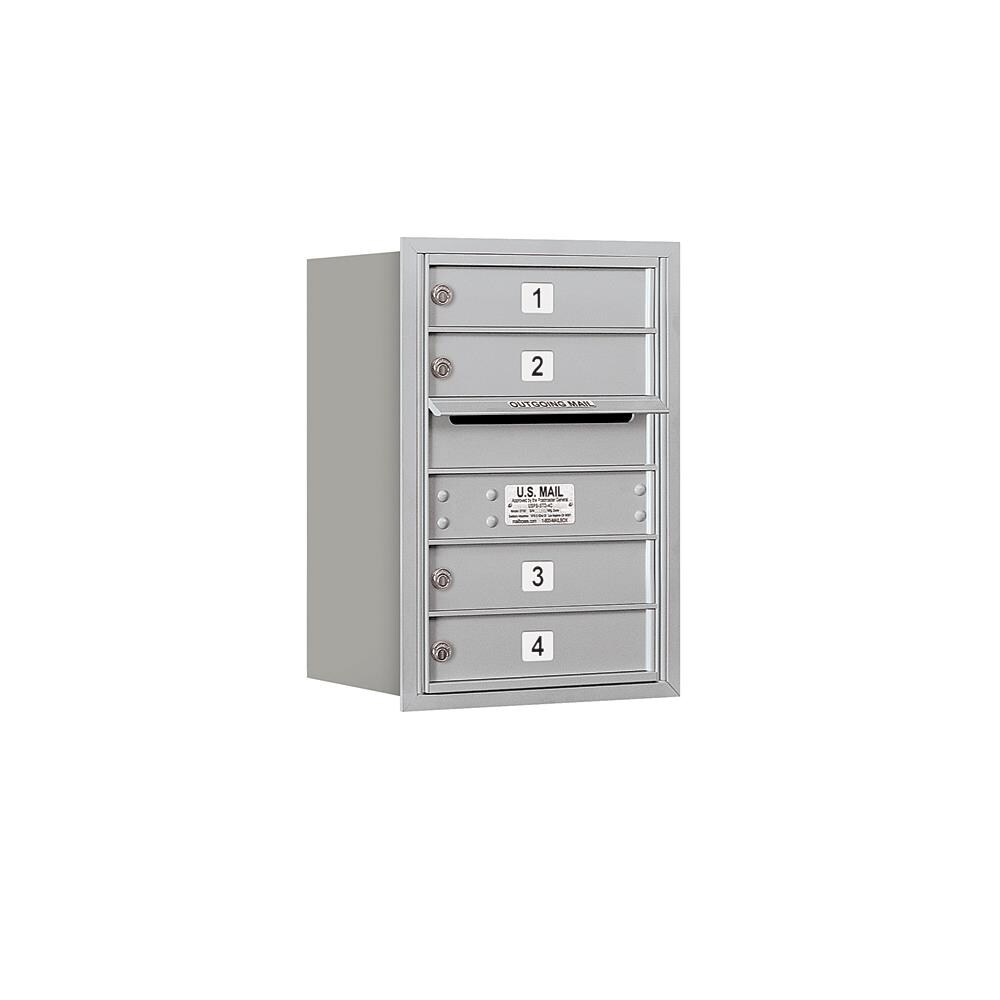 SALSBURY INDUSTRIES 3706S-04ARU Recessed Mount Gray Metal Extra Large Lockable Cluster Mailbox