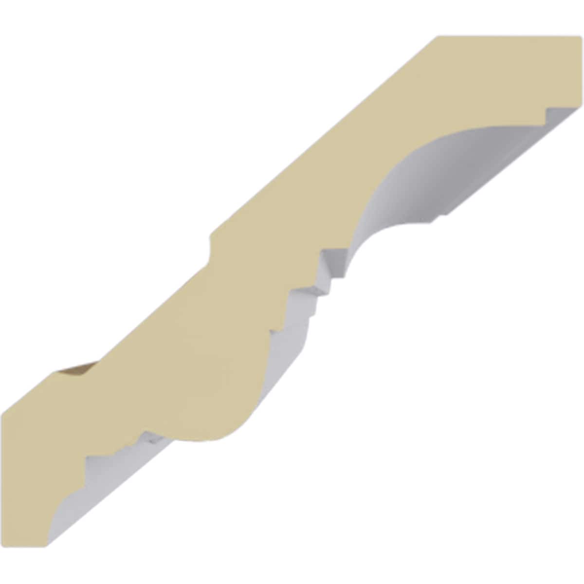 Elegant White Polyurethane Egg and Dart Crown Moulding