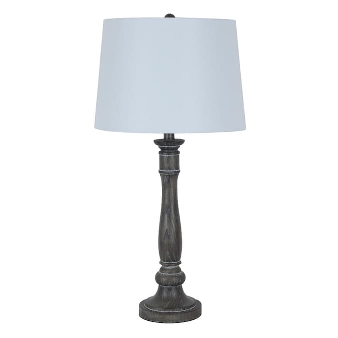Gather Home 27.75-in Grey Wash 3-way Table Lamp with Fabric Shade in the Table  Lamps department at Lowes.com