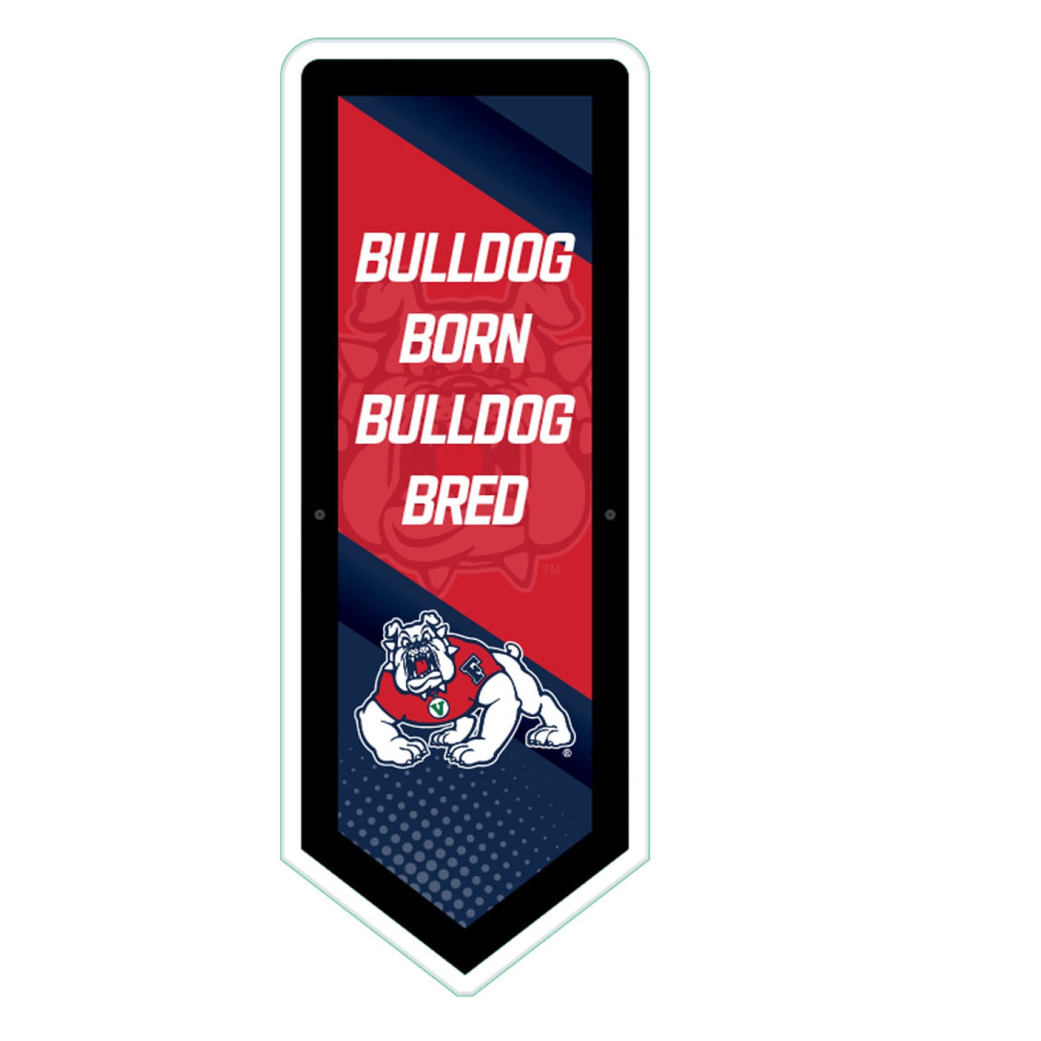 Evergreen 8LED987PEN Fresno State Bulldogs 8.87-Inches W x 23-Inches H Acrylic Sports Wall Phrases Wall accent