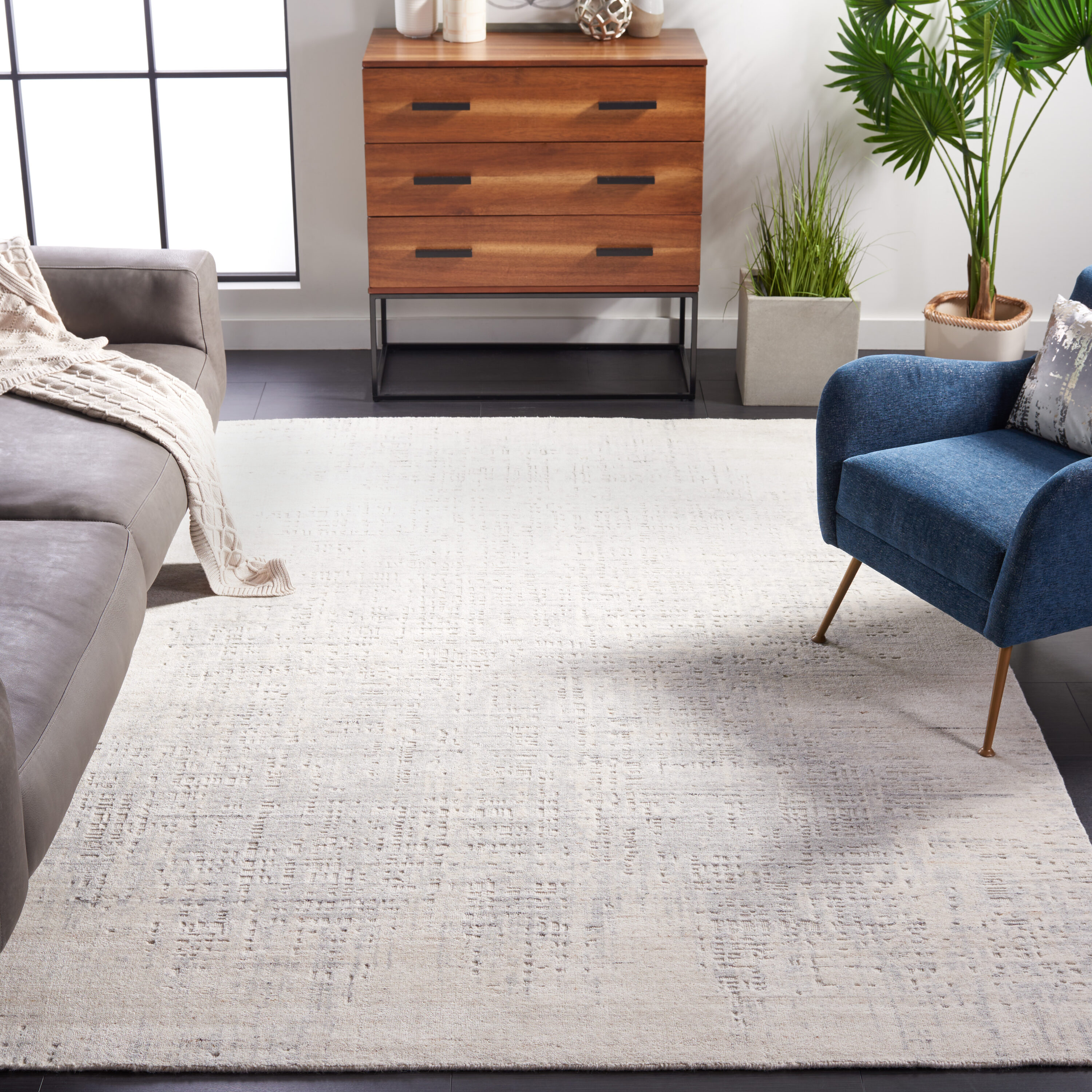  Mirage 534 Light Beige/Gray Contemporary 6ft x 9ft Medium Rectangle Rug