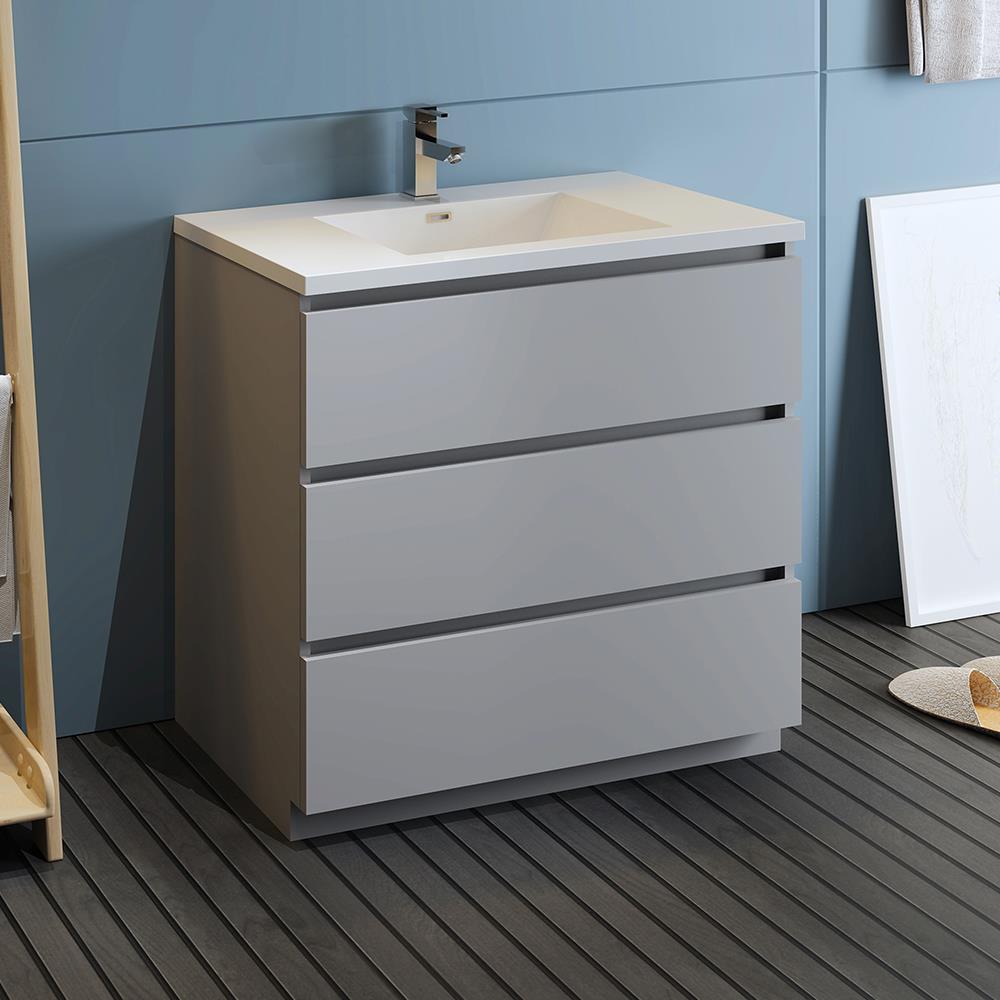 Fresca FCB9336GR-I Bath-Vanity-Combo - View #3