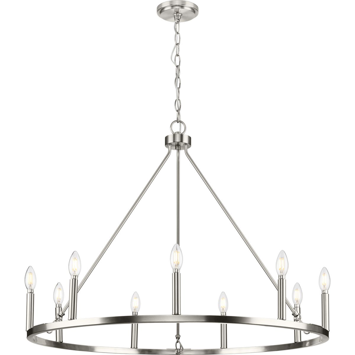 Gilliam 9-Light Brushed Nickel Circular Chandelier