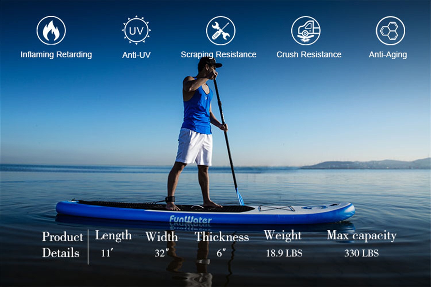 Wildaven 11-ft Inflatable Stand Up Paddle Board in the Stand Up Paddle ...