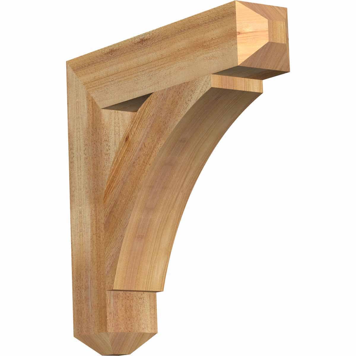 Ekena Millwork BKT04X20X20THR04RWR Thorton craftsman rough sawn 4-in x 20-in x 20-in Western red cedar Brown Wood Standard bracket