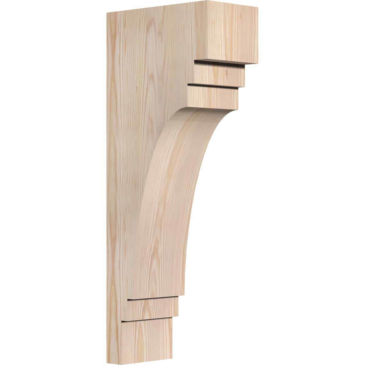 Ekena Millwork COR06X10X26PEC00SDF 5.5-in x 10-in x 26-in Pescadero Unfinished Douglas fir Wood Paintable/Stainable Corbel