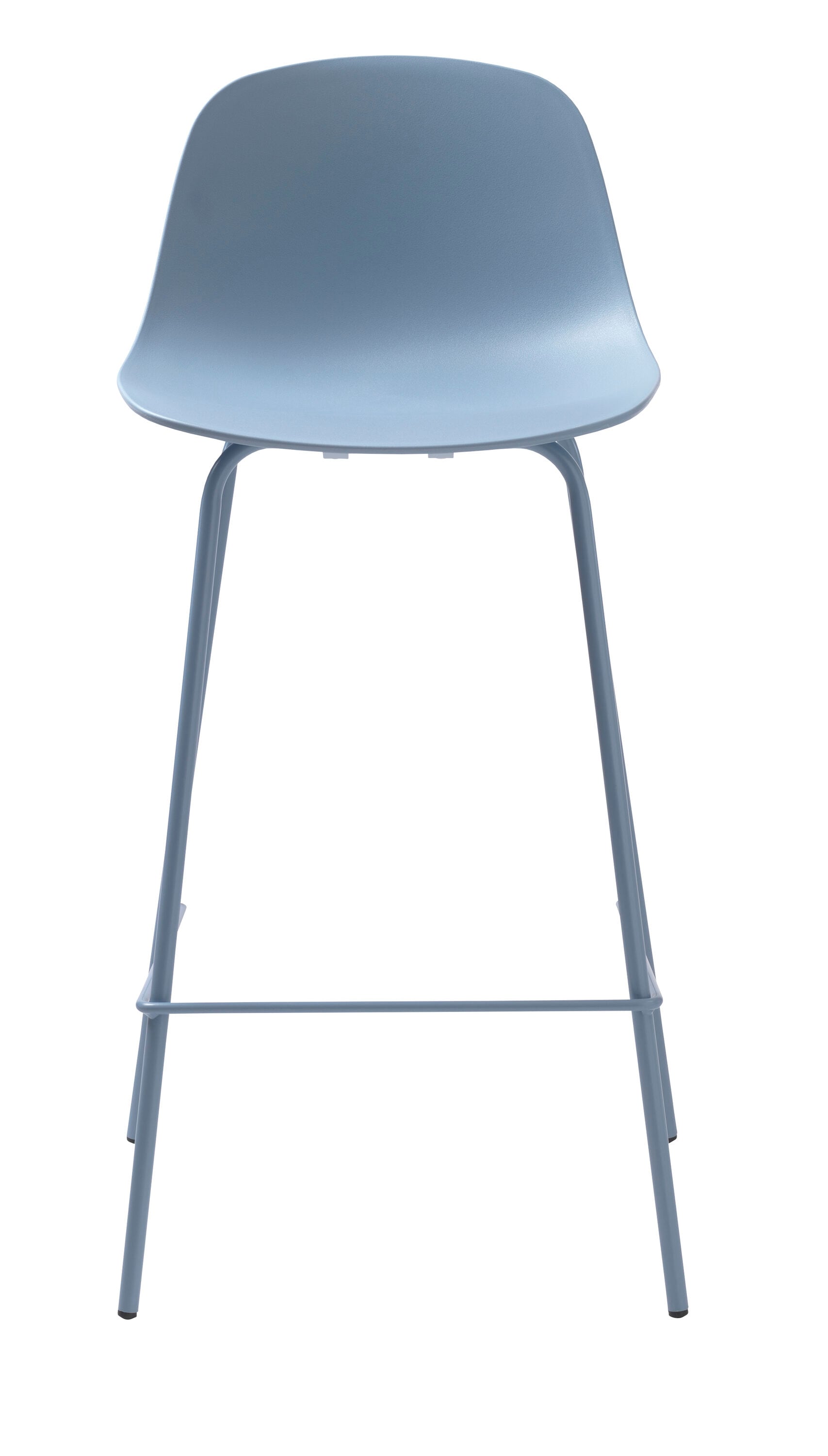  WT-4202-BLUE Dusty Blue 26.6-in H Counter height Bucket seat Plastic Bar Stool and Back