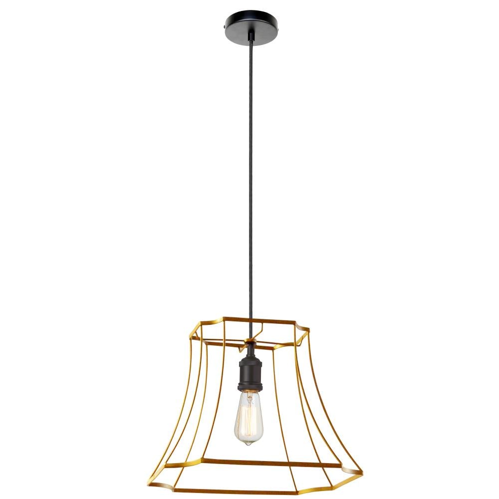 gold schoolhouse pendant light