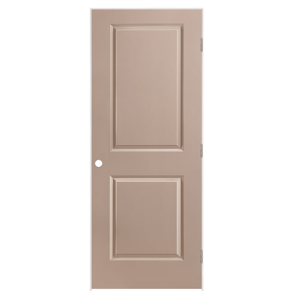 Masonite 32-in x 80-in Sandpiper Hollow Core 2-panel Square Right Hand Smooth Prefinished Molded Composite Flat Jamb Single Prehung Interior Door -  1315889