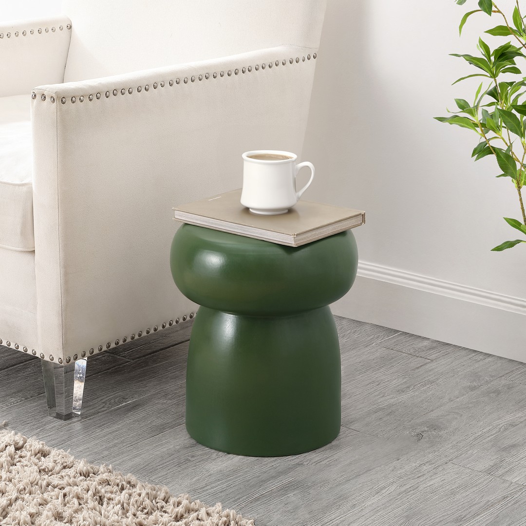 Safavieh  Millia 14.75 Inch Moss Green Ceramic Garden Stool
