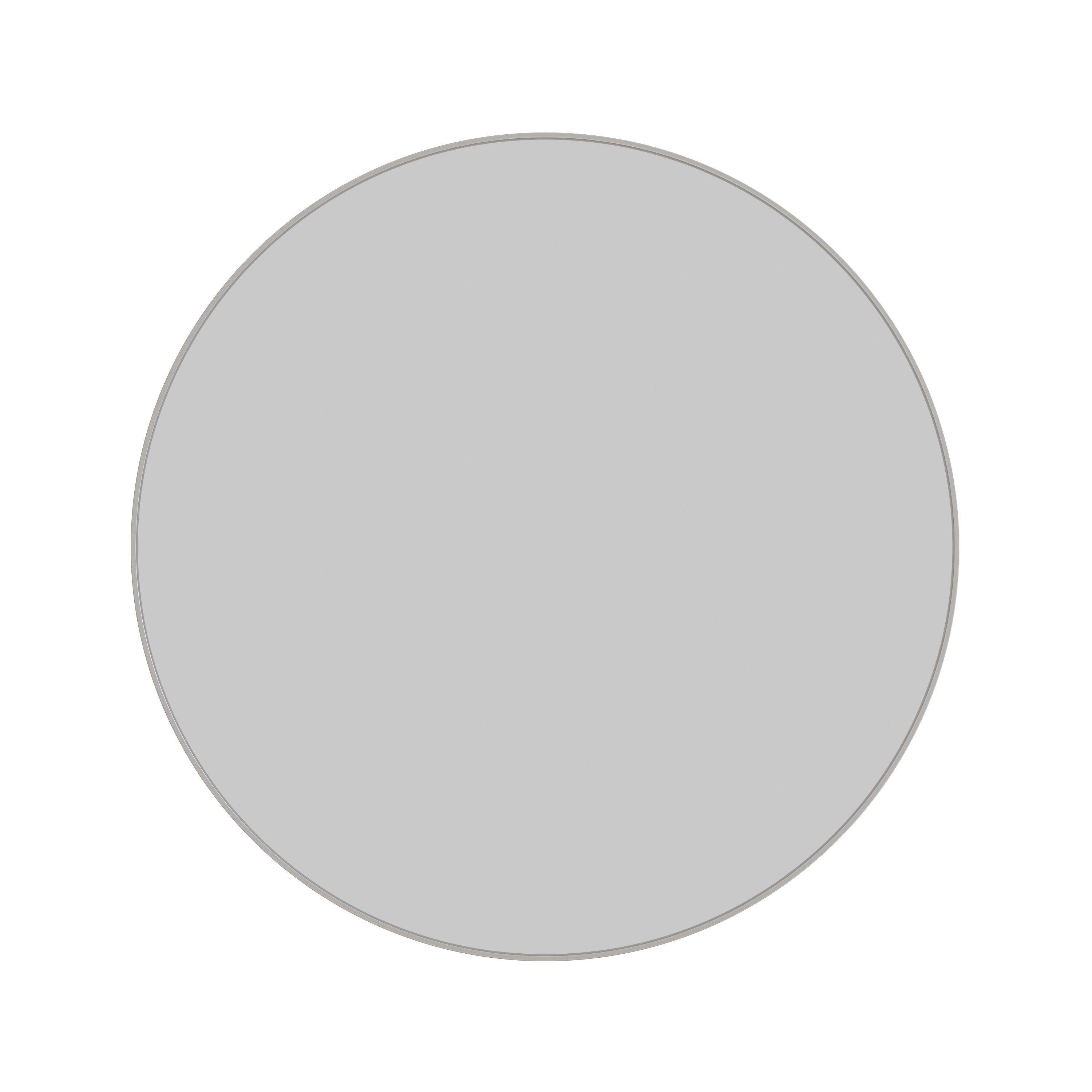 Glass Warehouse SF-R-36-BN Leia 36-Inches W x 36-Inches H Round Brushed Nickel Framed Vanity Mirror