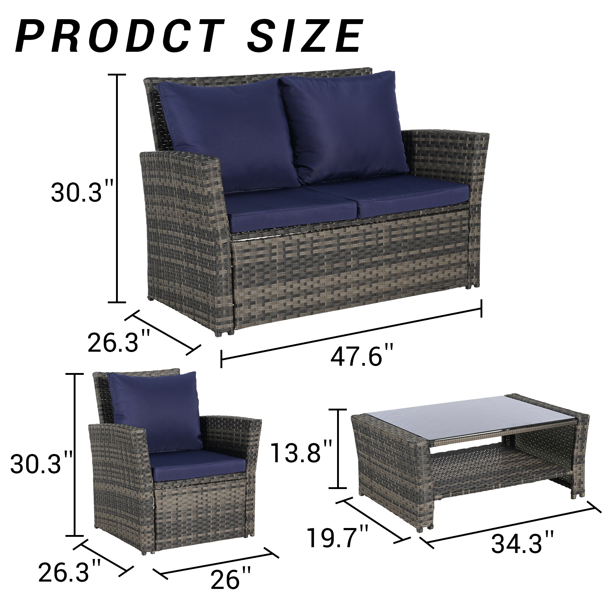SINOFURN SYB670027NY Patio-Conversation-Sets - View #7