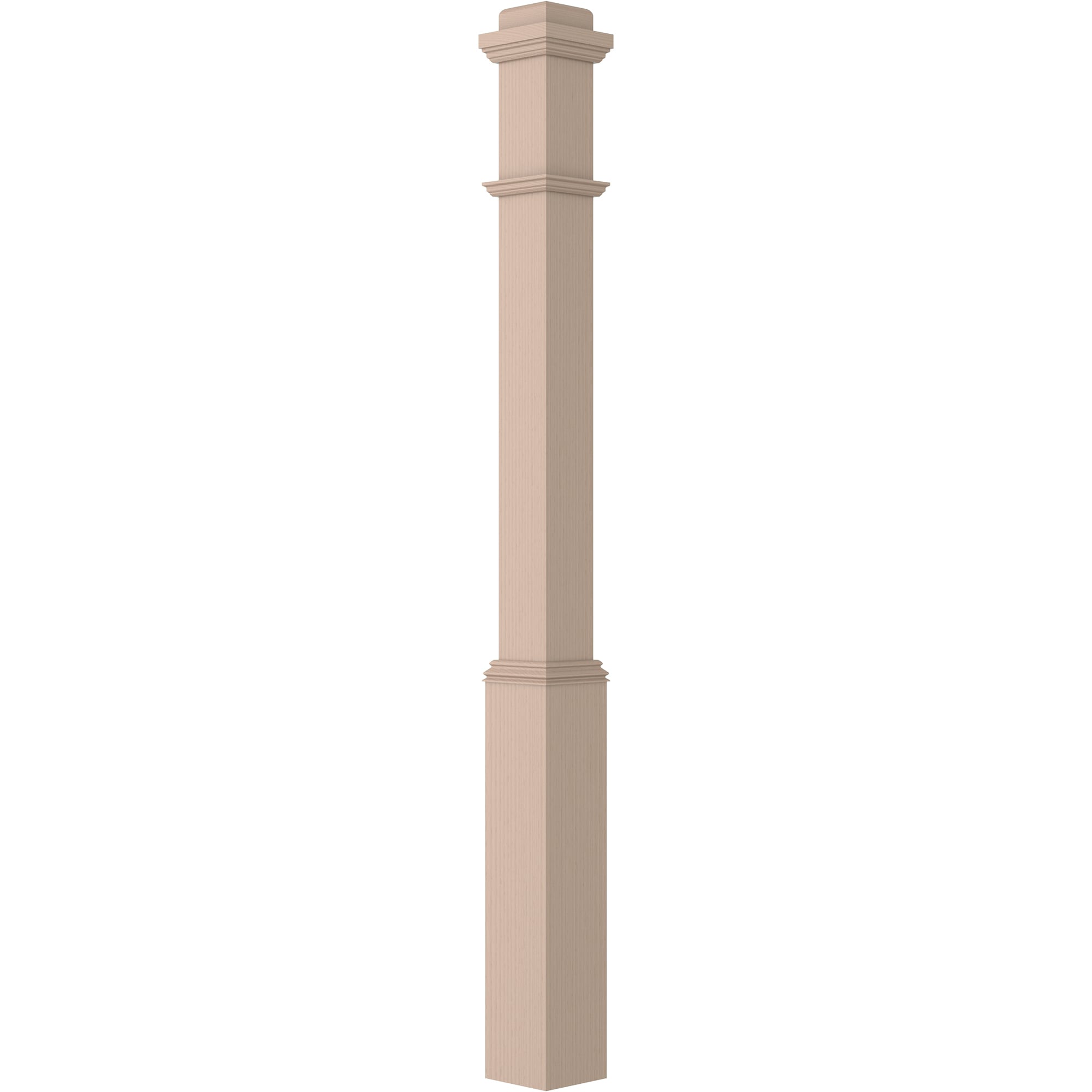 L.J. Smith Stair Systems LJ-4175-M Heirloom 4.25-in x 56-in Unfinished Maple Landing Stair Newel Post
