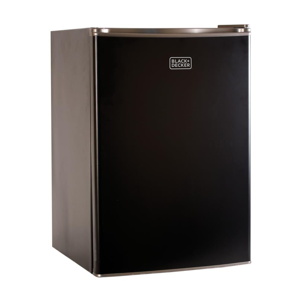 BLACK+DECKER 2.5-cu ft Standard-depth Freestanding Mini Fridge Freezer  Compartment (Black) ENERGY STAR in the Mini Fridges department at