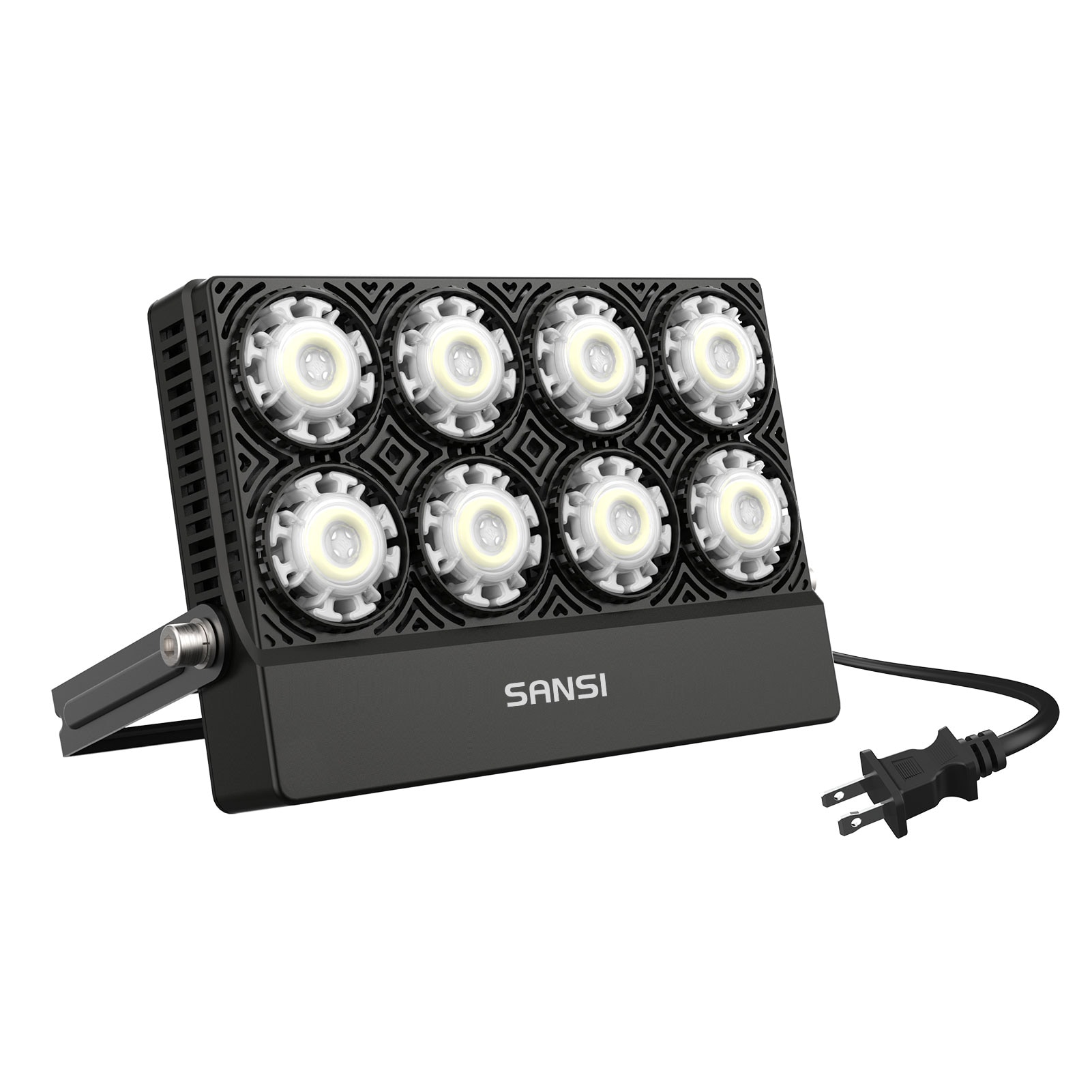 SANSI LED Flood Light 5000-Lumen 50-Watt Black Line Voltage Plug