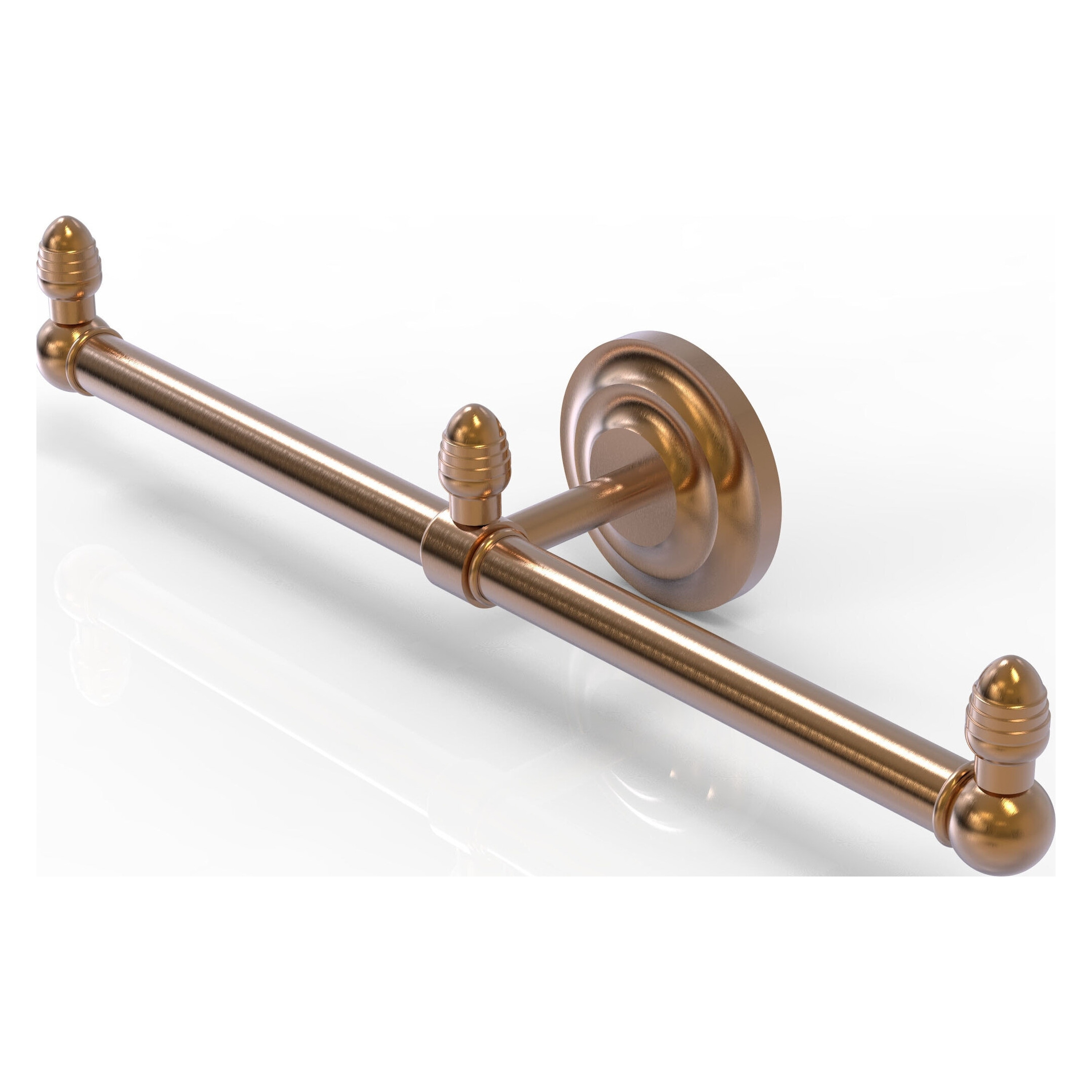 Allied Brass BPQN-HTB-2-BBR Que New 15-in double Brushed Bronze Wall mount Double Towel Bar