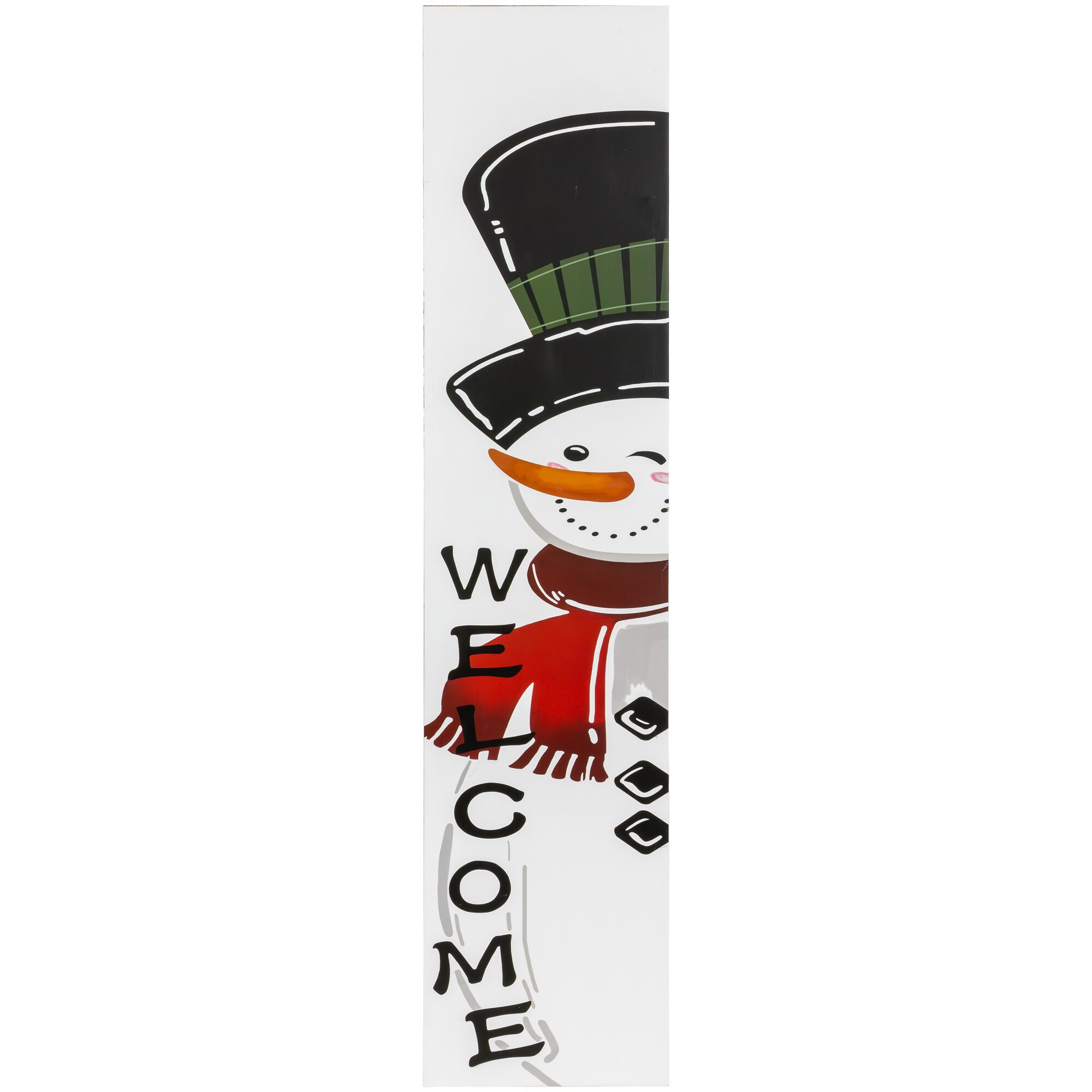 Northlight 35706210 36-in Welcome Snowman Wood Wall Art