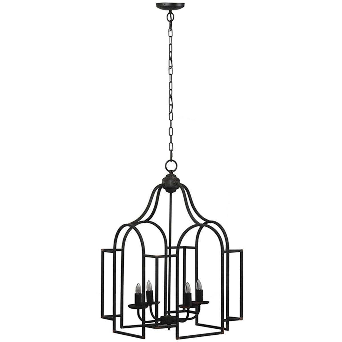 A&B Home  43467-DS Malin 4 Light 173 inch Black Pendant Ceiling Light