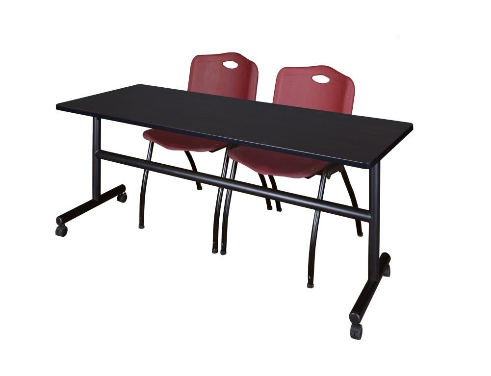 Regency MKFT7230MW47BY Training Brown 4-Person Training Table (72-in W x 29-in H)