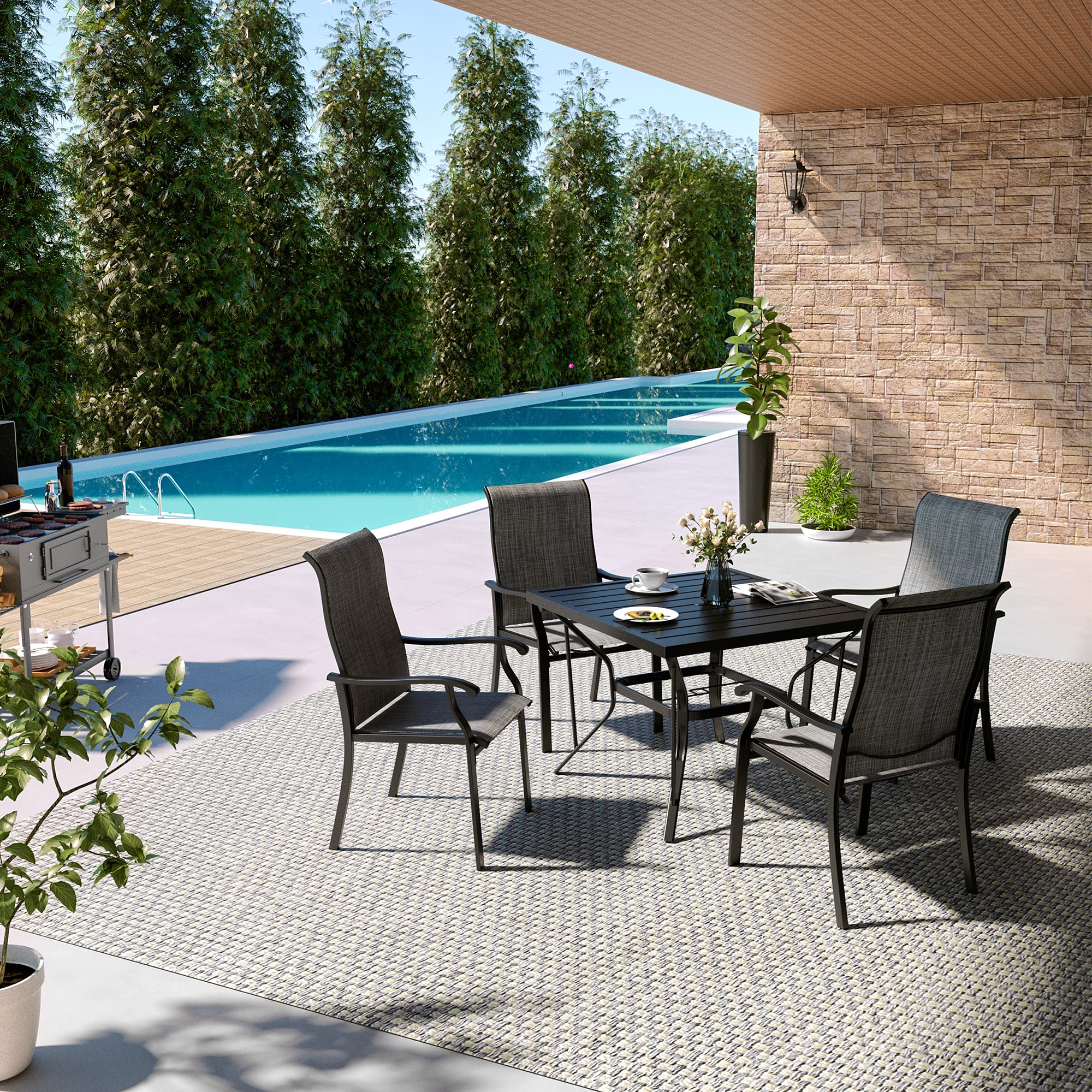 PamaPic TS-CZ-5JT-G-WL1 Patio-Dining-Sets - View #3