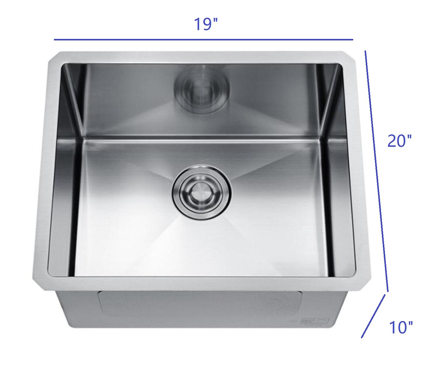 CASAINC Dual-mount 19-in x 20-in Silver Stainless Steel Single Bowl 1 ...