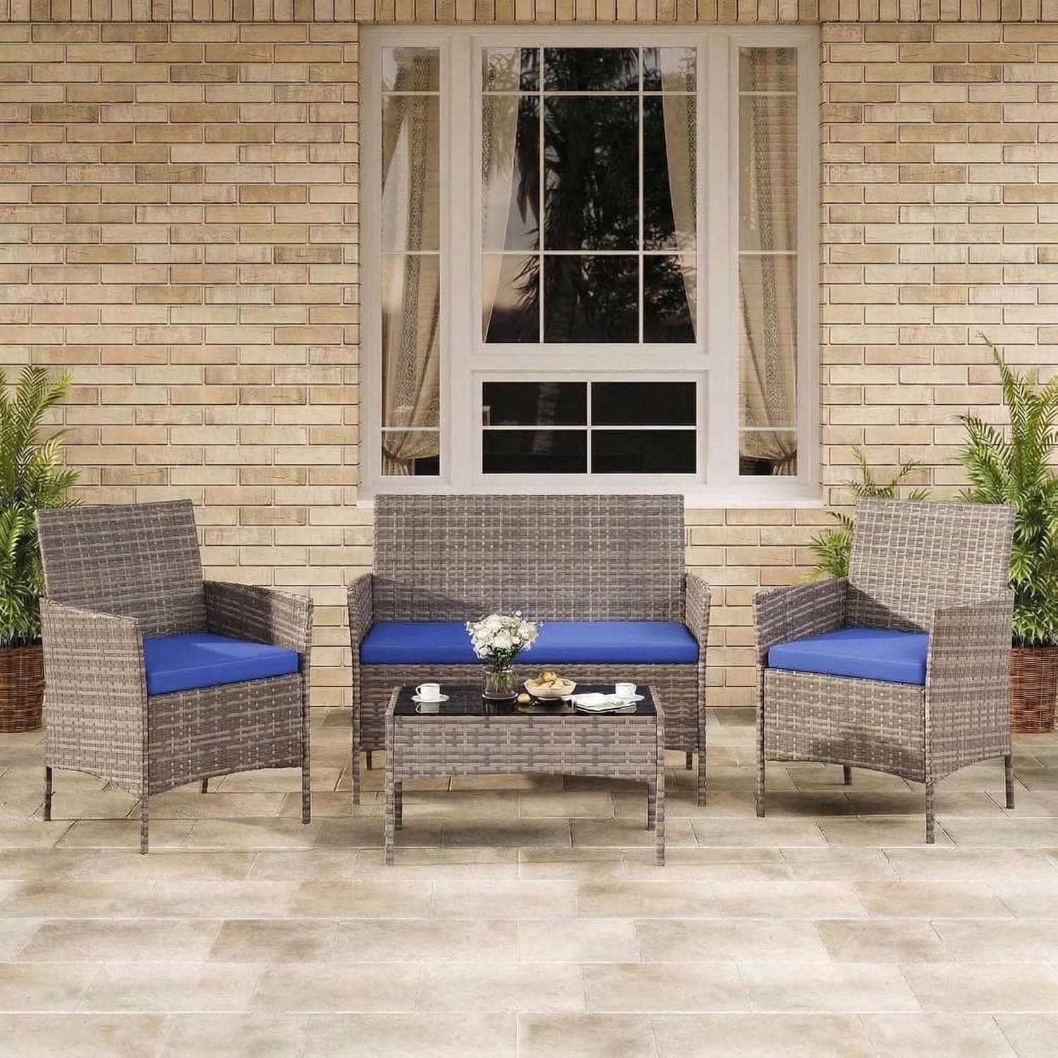 Garvee LS-PATIOSET34UMBLUE2 Patio-Conversation-Sets - View #5