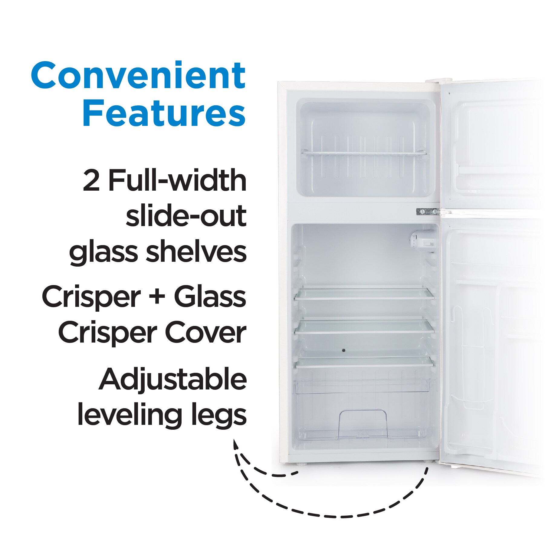 Commercial Cool 4.5-cu ft Built-In Mini Fridge with Freezer (White)