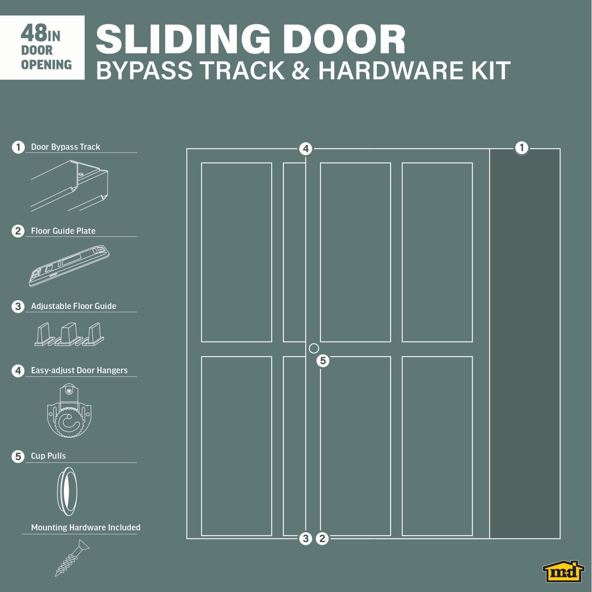 M-D 45404 Sliding-Closet-Door-Track-Track-Kits - View #2