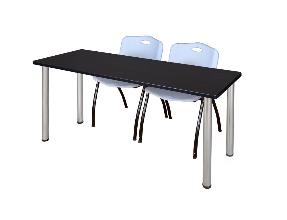 Regency MT7224MWBPCM47GY Training Brown 4-Person Training Table (72-in W x 29-in H)
