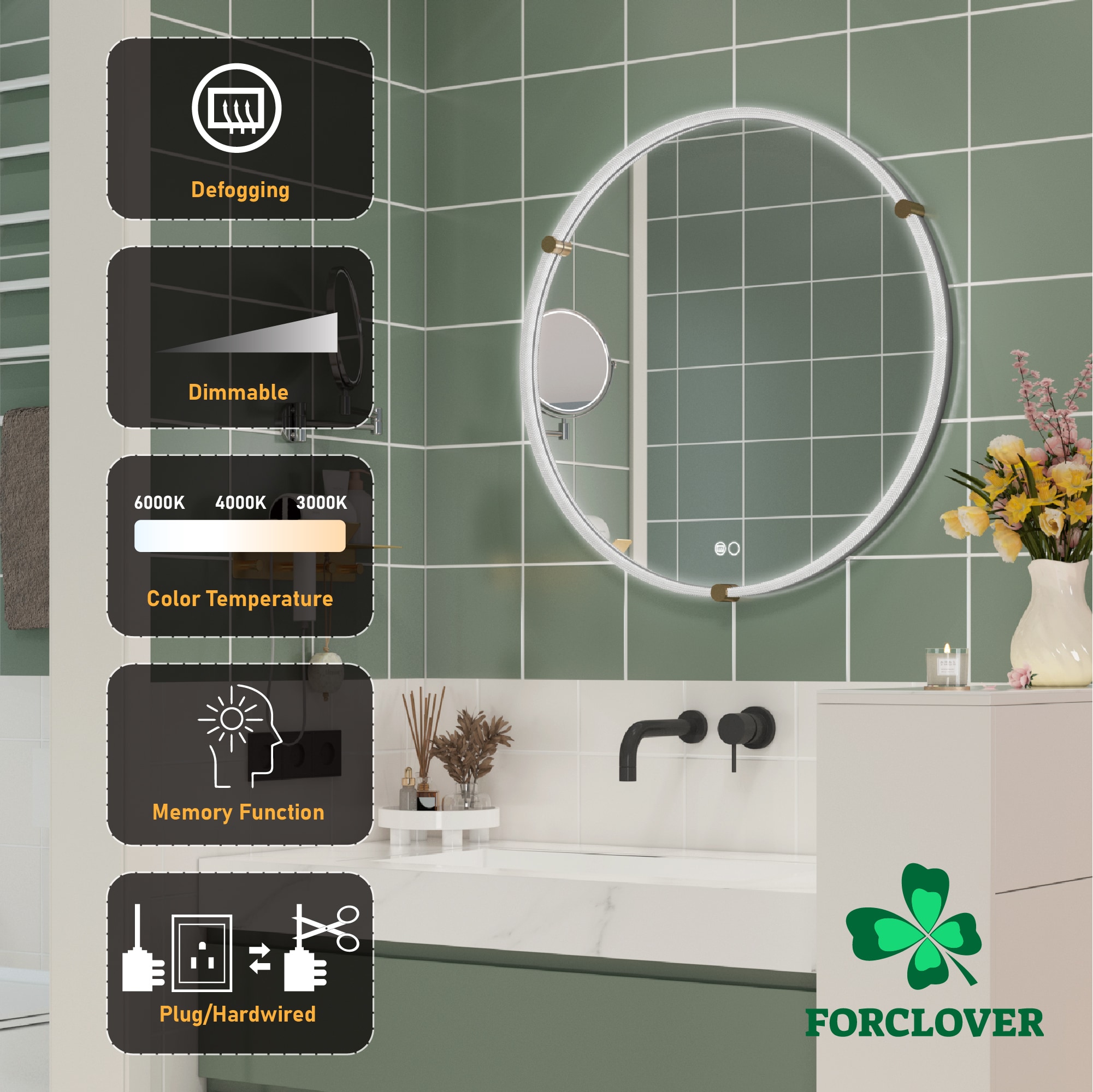 Forclover EVR-BM02 Framed-Bath-Mirrors - View #5