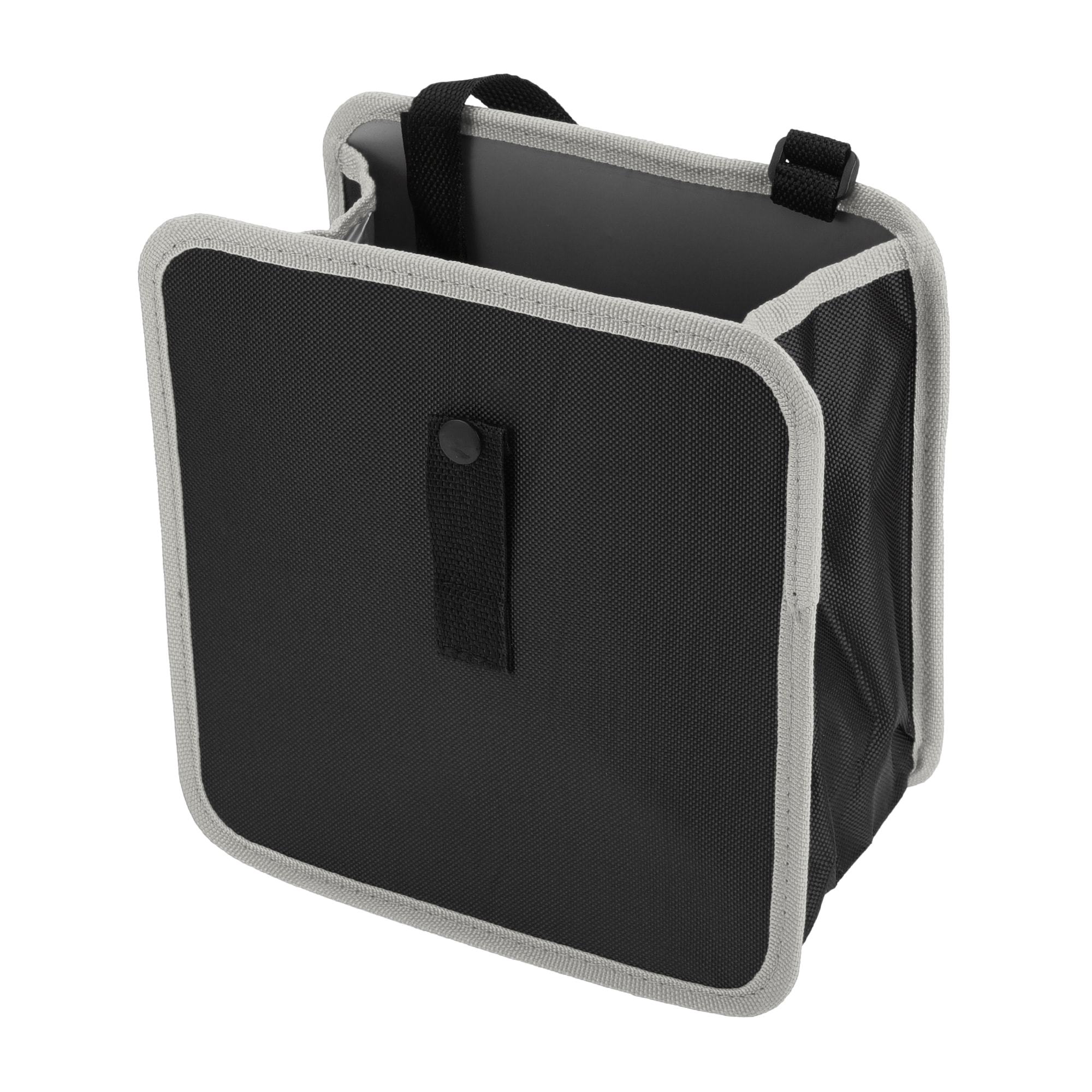 Unique Bargains - 1pc Car Trash Can Auto Trash Bin Hanging Folding Oxford Cloth Black Gray 9.1 In...