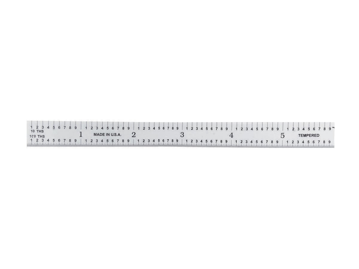 General Tools & Instruments General Tools and Instruments Stainless Steel  Ruler, 0.5 Feet, Ultra-Fine Graduations, Satin Chrome Finish in the  Yardsticks & Rulers department at
