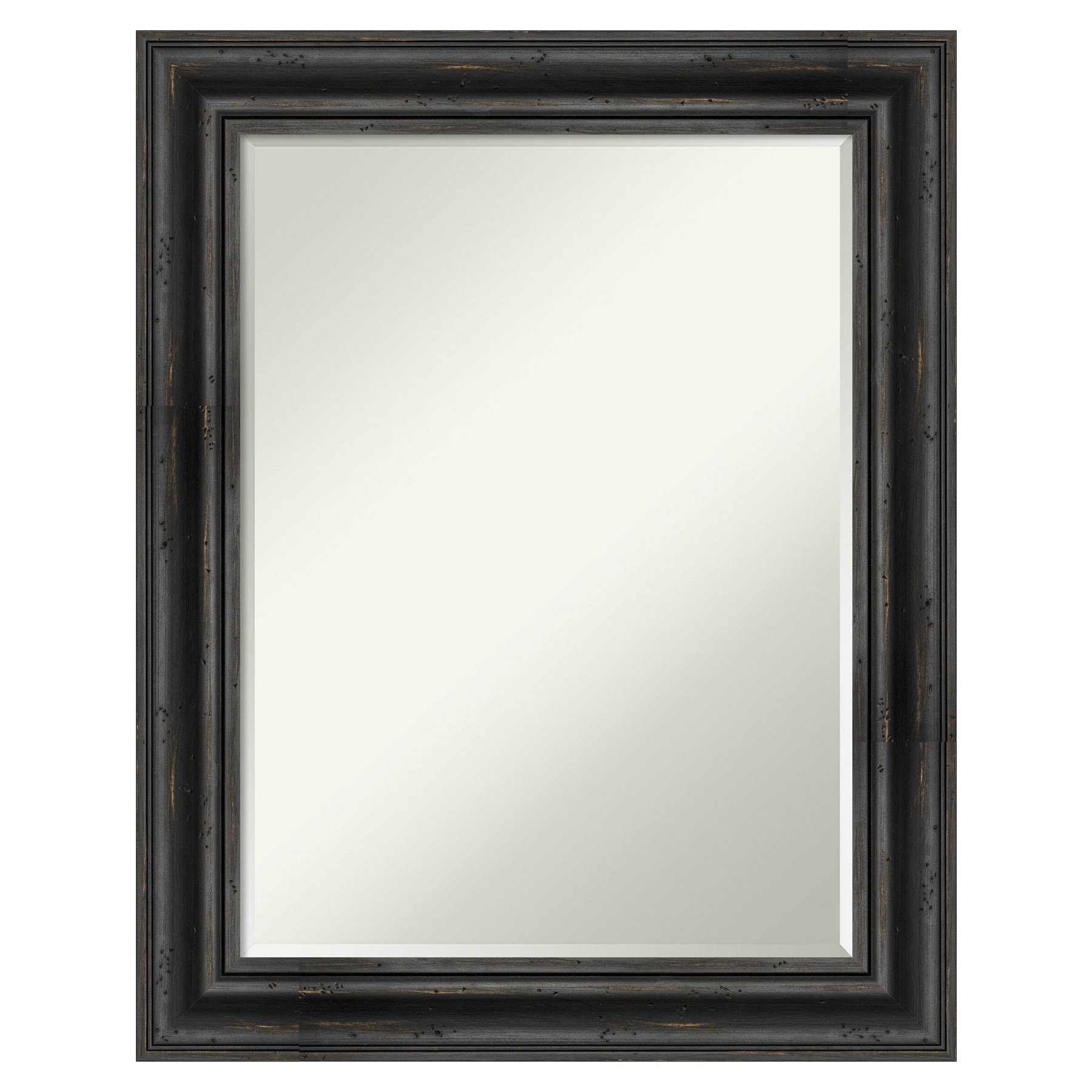 Amanti Art A17007235912 Rustic Pine Black Frame 23.5-Inches W x 29.5-Inches H Rectangle Rustic Pine Black Framed Wall Mirror