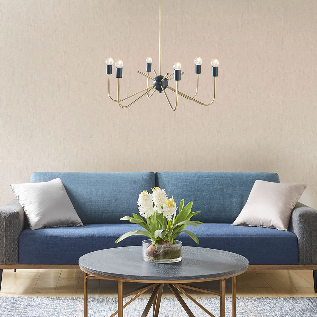 LOVMOR 6 Light Metal Chandelier