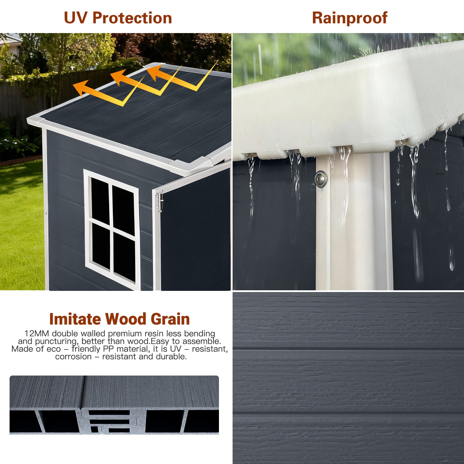 Huluwat P1-3375S00017 Vinyl-Resin-Storage-Buildings - View #4