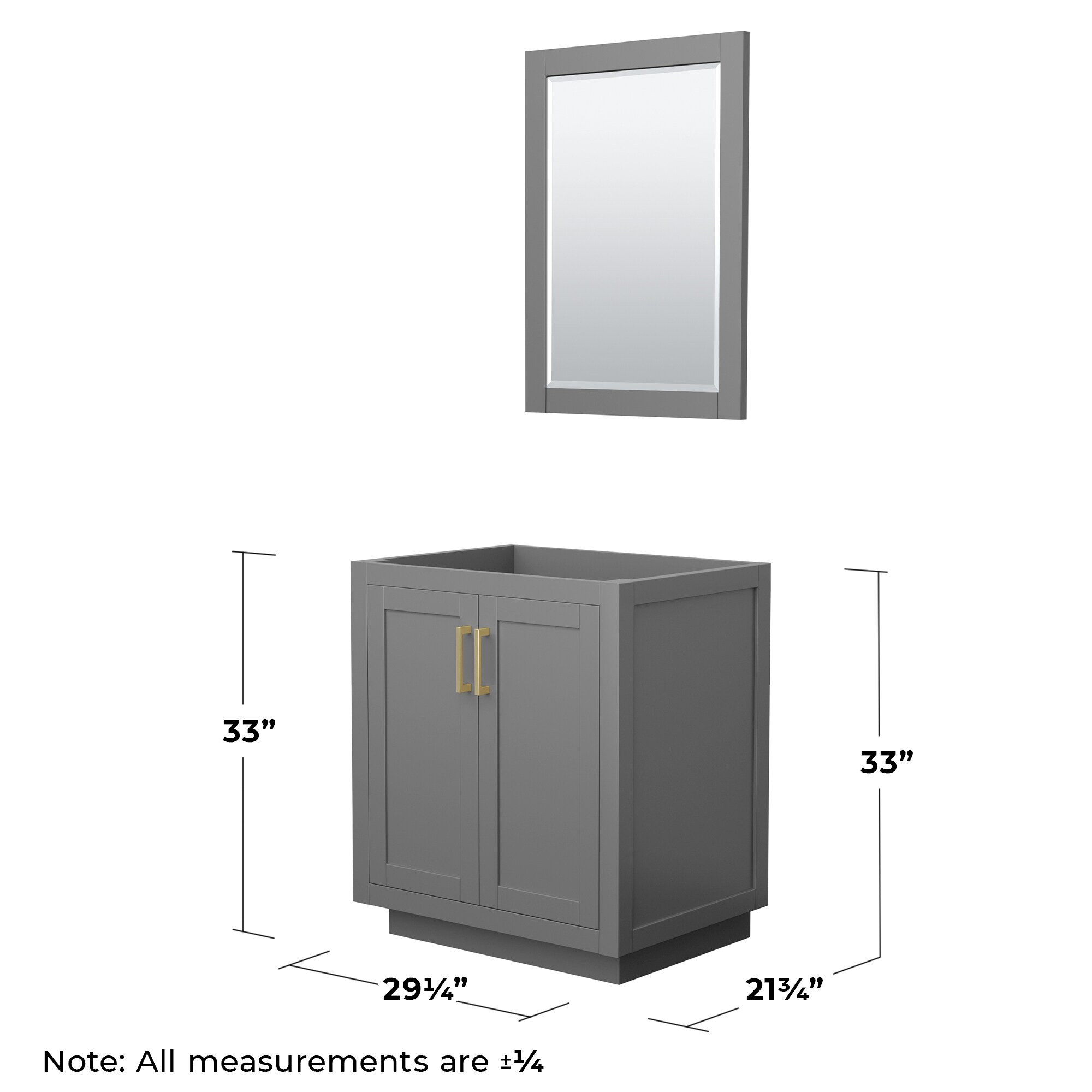 Wyndham Collection WCF292930SGGCXSXXM24 vanities - View #4