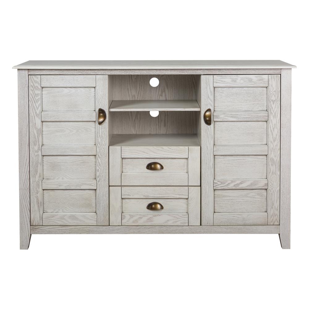 White Wash Tv Stand (accommodates Tvs Up To 55-in) At Lowes.com