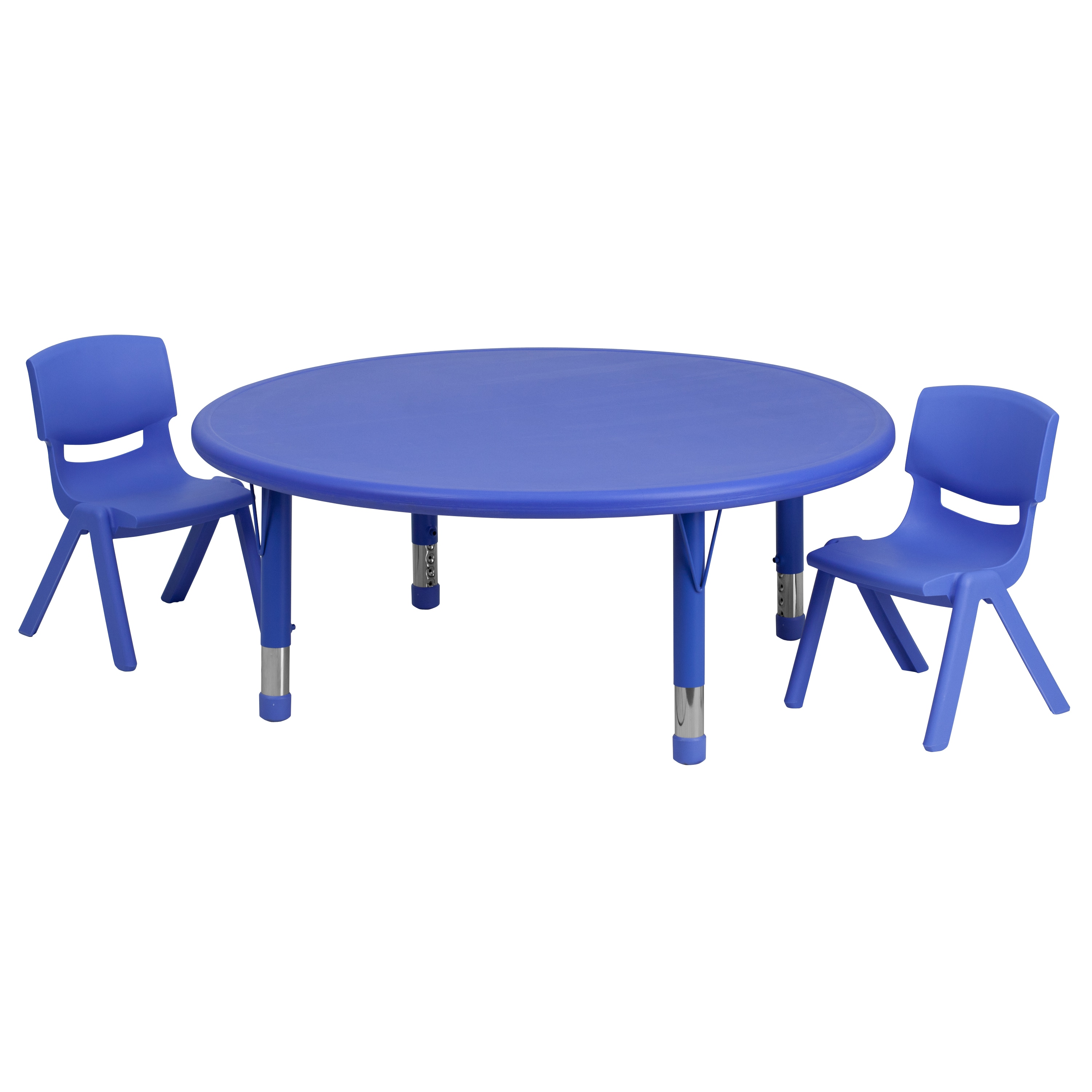 Flash Furniture 847254053013 Blue Round Kid's Play Table ( Set of 2 Chairs)
