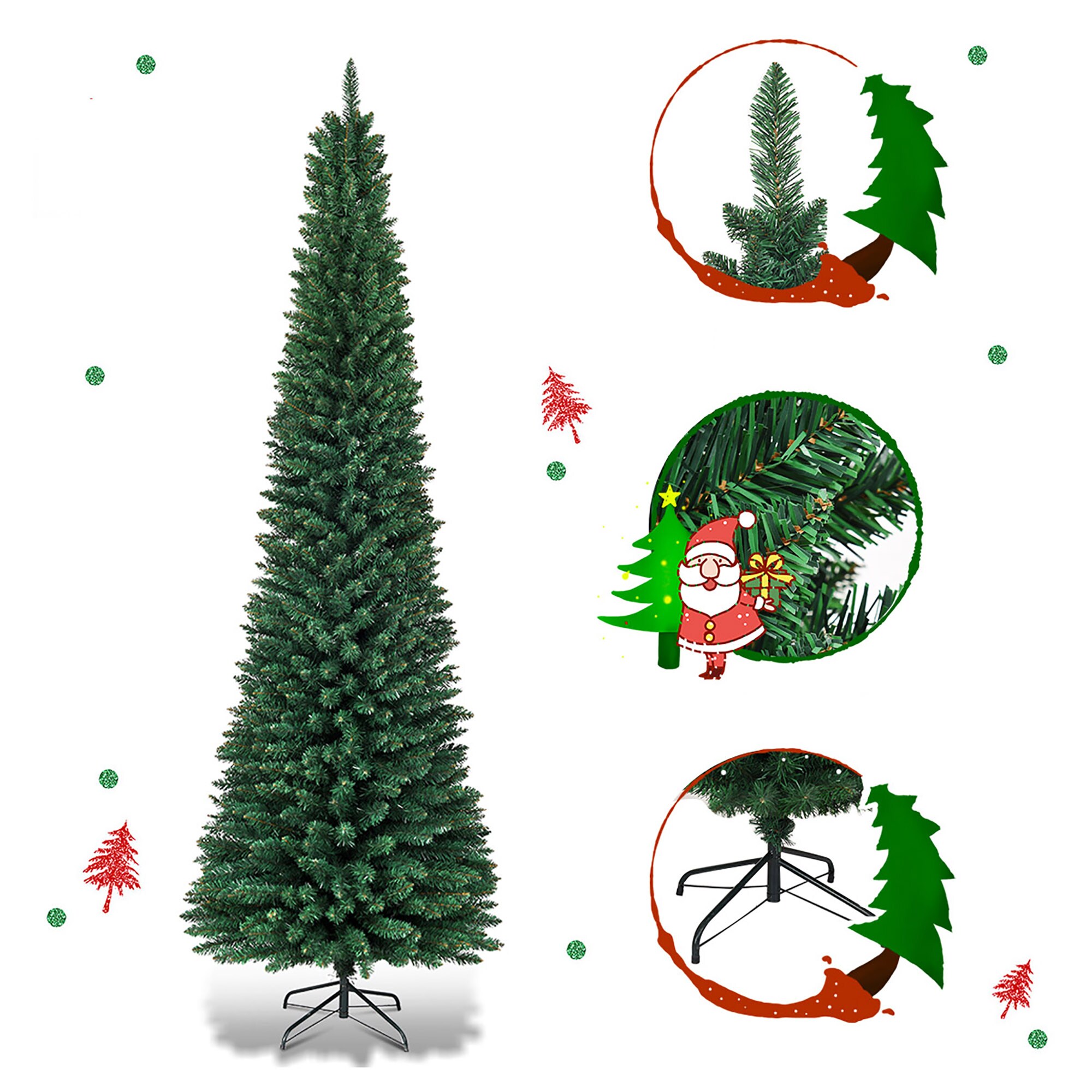 Costway CM20655 Artificial-Christmas-Trees - View #2