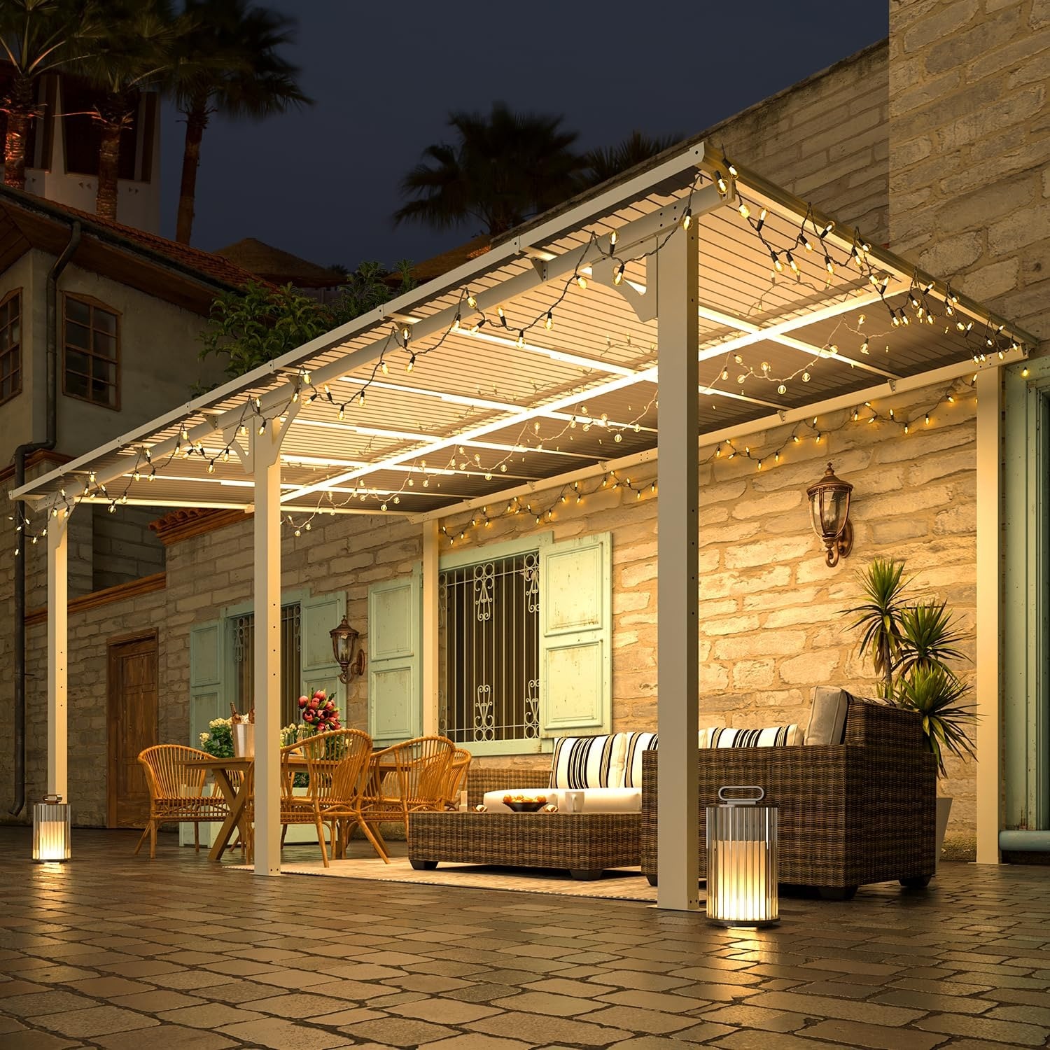 AECOJOY 16304WH-LS01 Wood-Resin-Gazebos - View #2