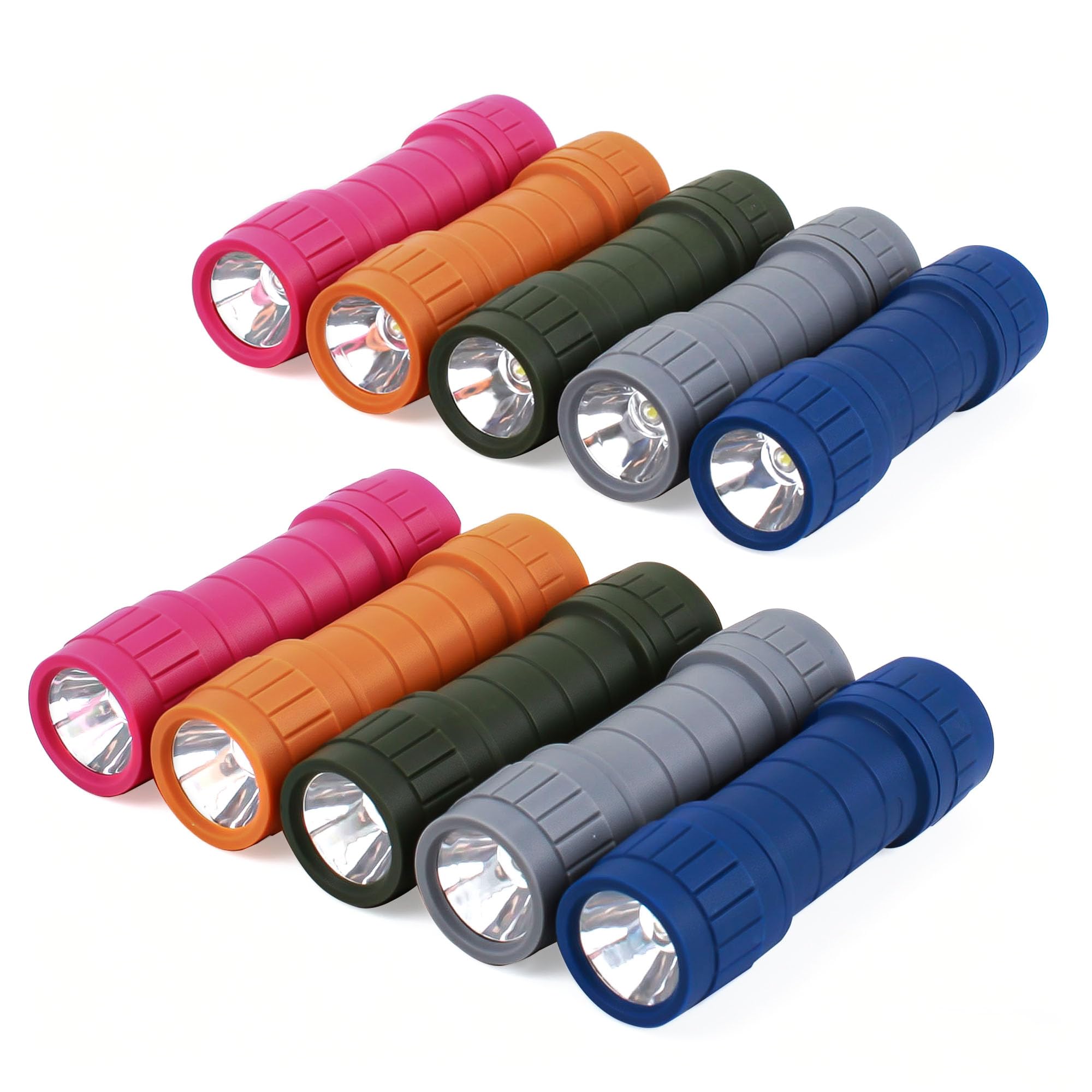 AOIZGMY  10-Pack Mini Flashlights Set Super Bright 100 Lumen LED Small Flashlights with 30-Piece AAA Dry power cells Included