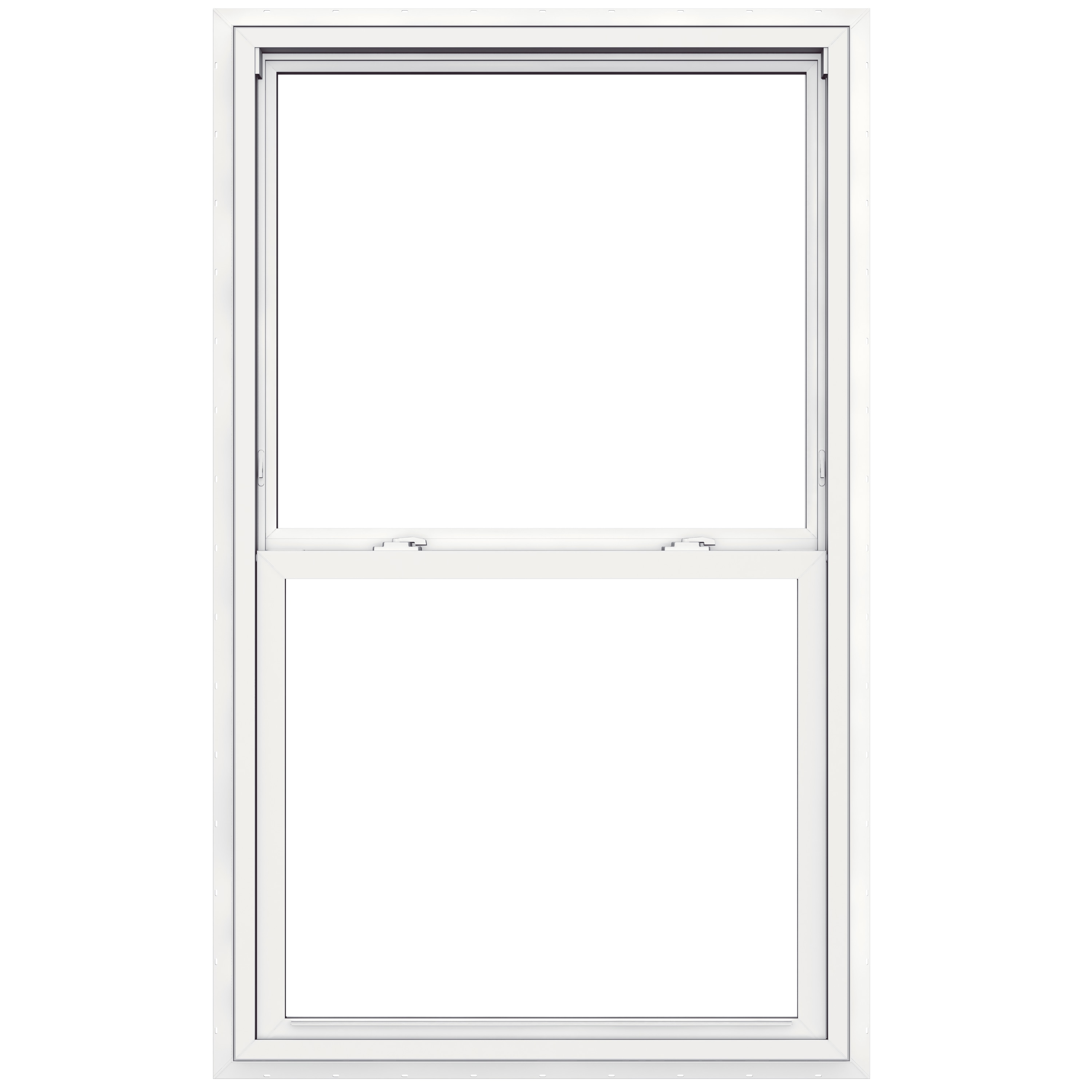 JELD-WEN V-2500 New Construction White Vinyl Dual-pane Single Hung Window  Half Screen Included