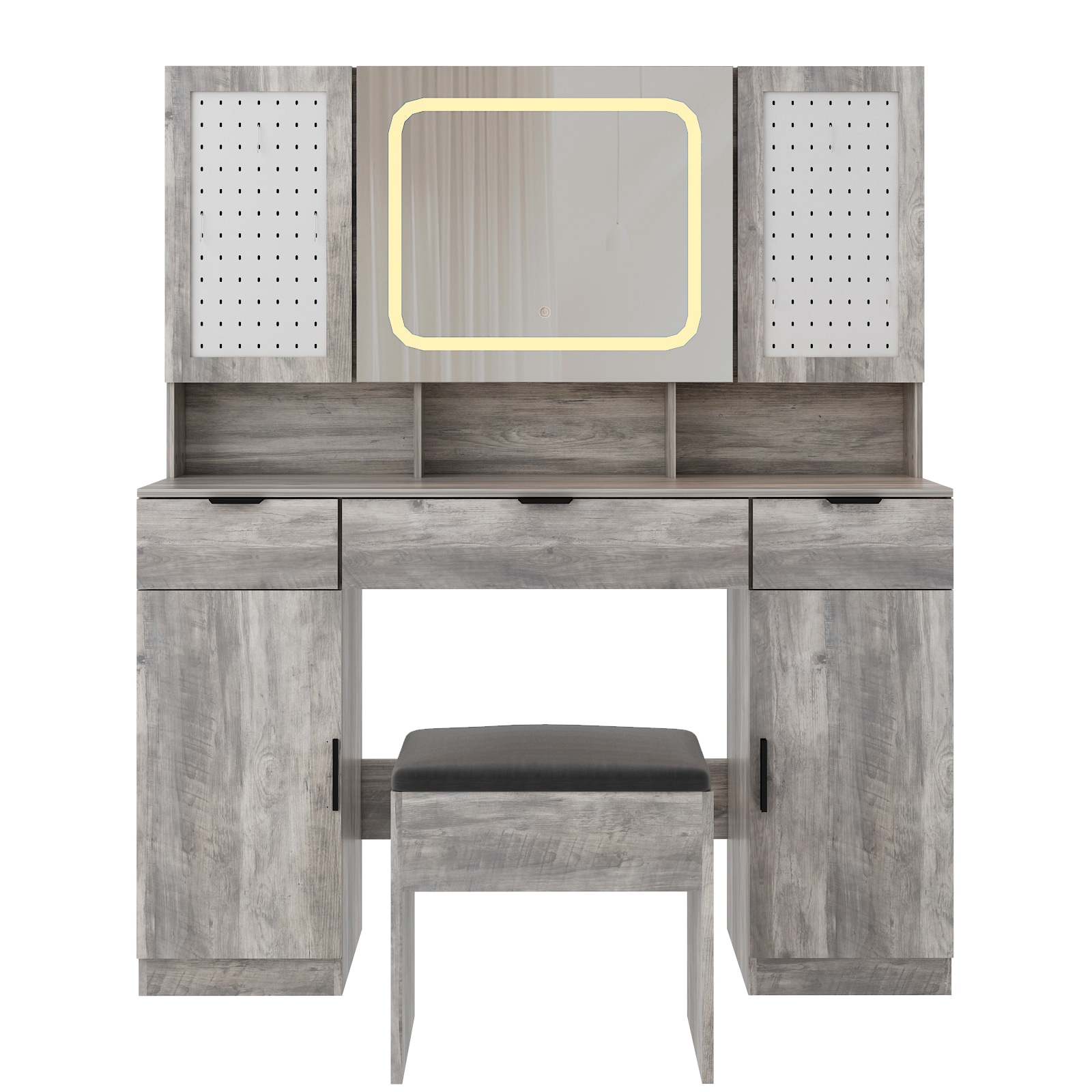 Outopee LO1G52005624 47.24-in Gray Makeup Vanity
